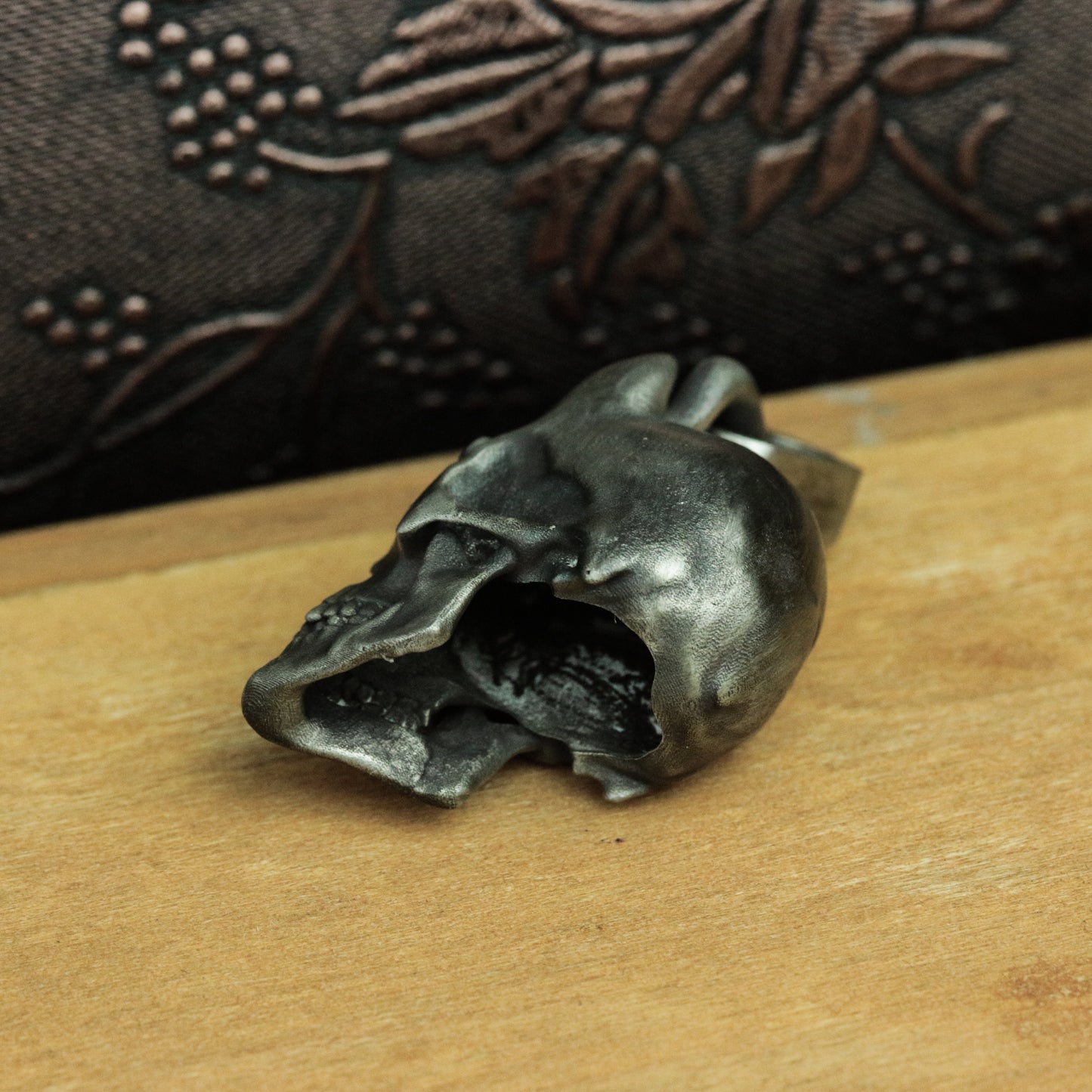 Hell's Eye Skull Silver Pendant Necklace, Cursed Totem Skull Pendant, Mysterious Artisan Silver Jewelry Gift