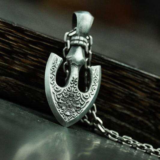 Arrow of Holy Light - Cross Arrow of Believers - 925 Silver Pendant Necklace - Unique Handmade Silver Pendant
