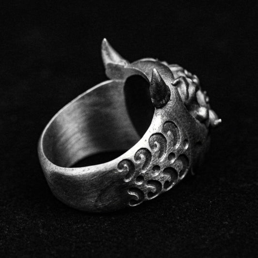 Bodhidharma Ring, Ghost Face Silver Ring, Prajna Ring, Brass Ring, Devil Ring4