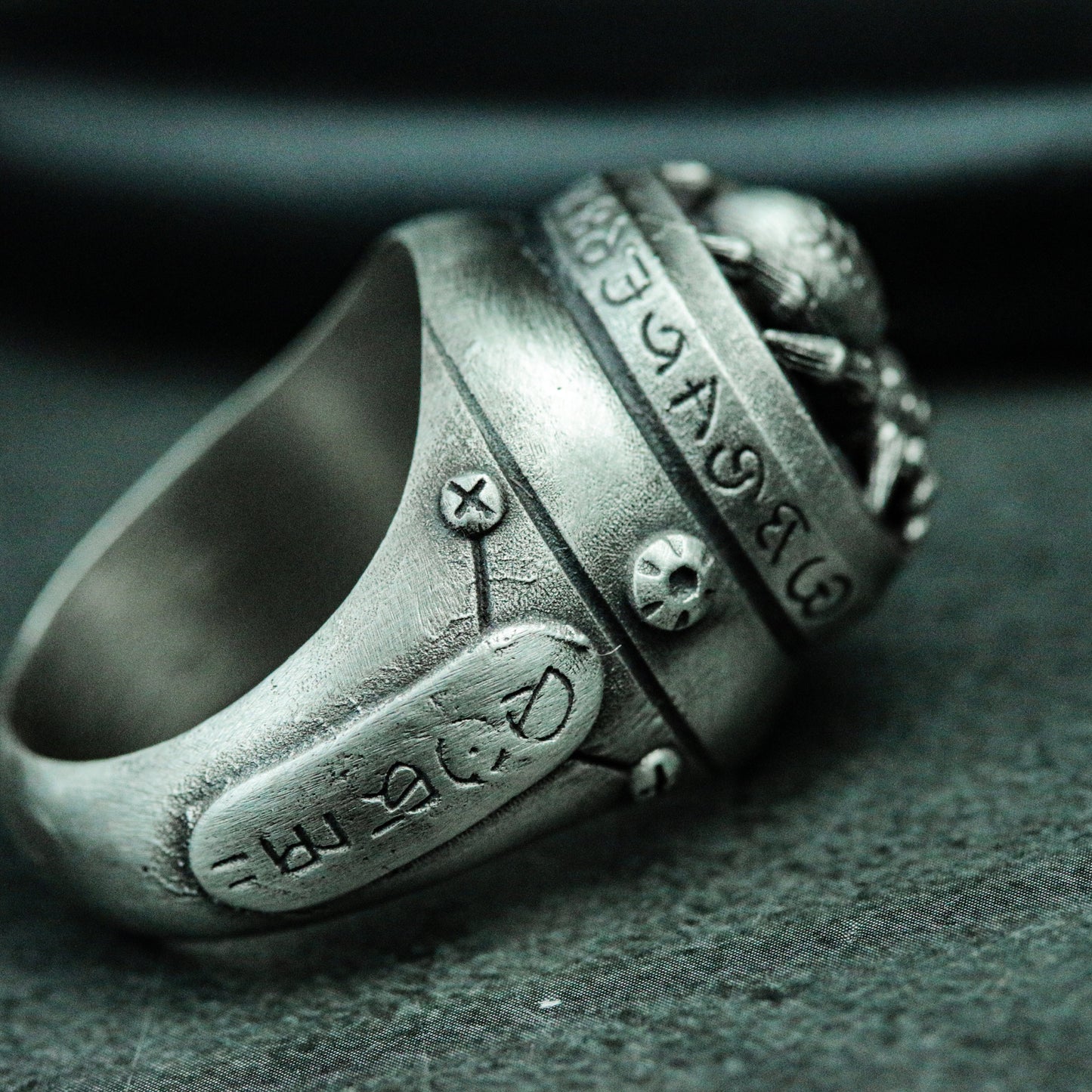 Industrial style spider 925 silver ring, punk spider ring, unique animal ring gift artisan made