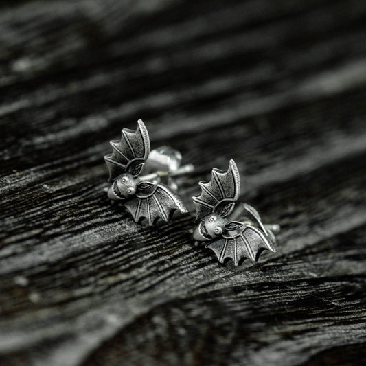 Midnight Bat Earrings, Halloween Earrings, Bat Earrings, Gothic Jewelry - Halloween Gifts