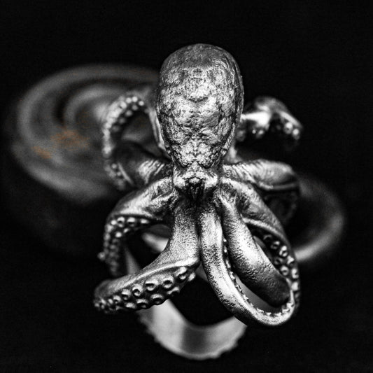 Big Octopus Ring Open Ring Cthulhu Ring 925 Sterling Silver Octopus Ring Handmade Silver Ring Octopus Jewelry