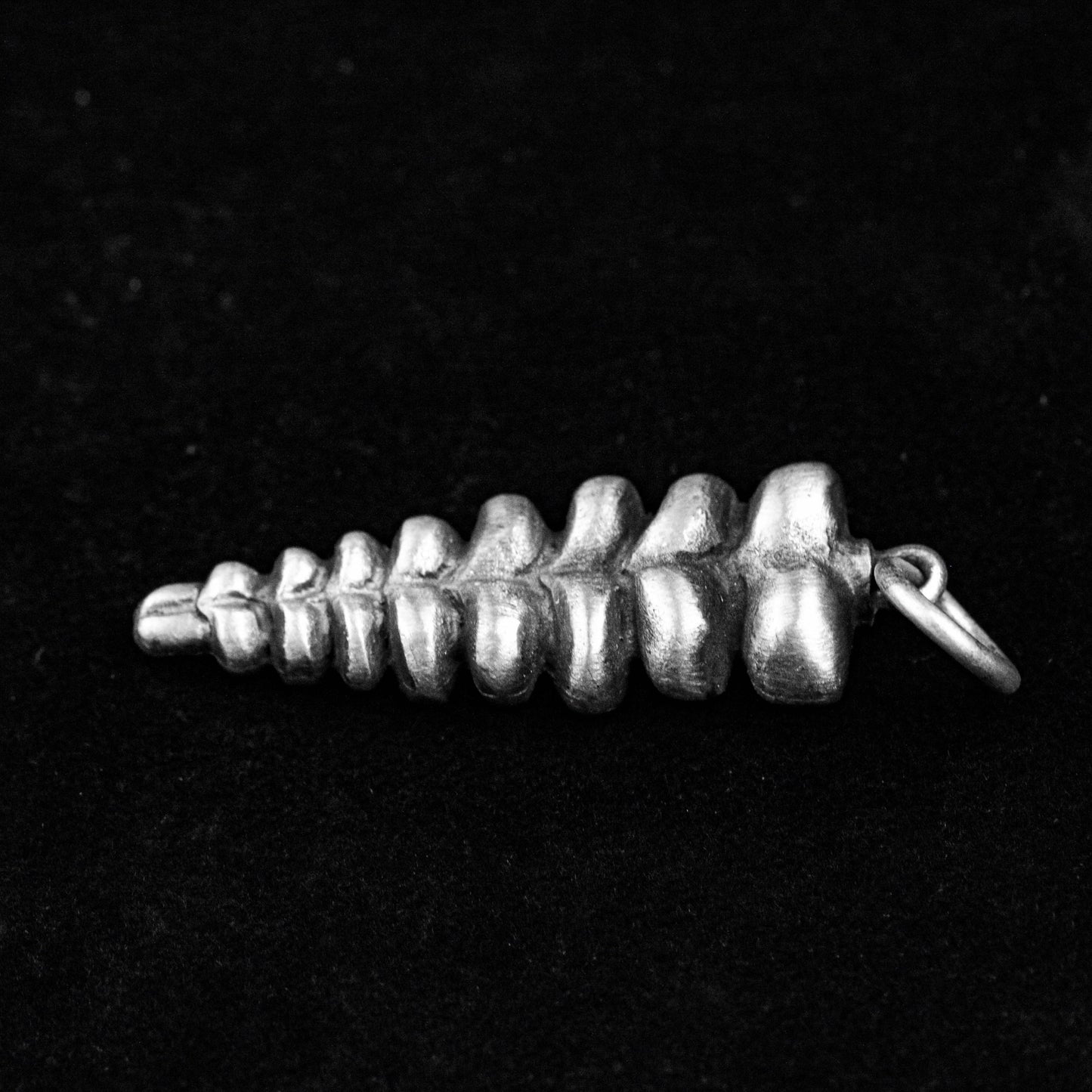 rattlesnake sterling silver pendant, silver necklace, silver bone, spine necklace, bone silver, handmade accessories spine silver jewelry