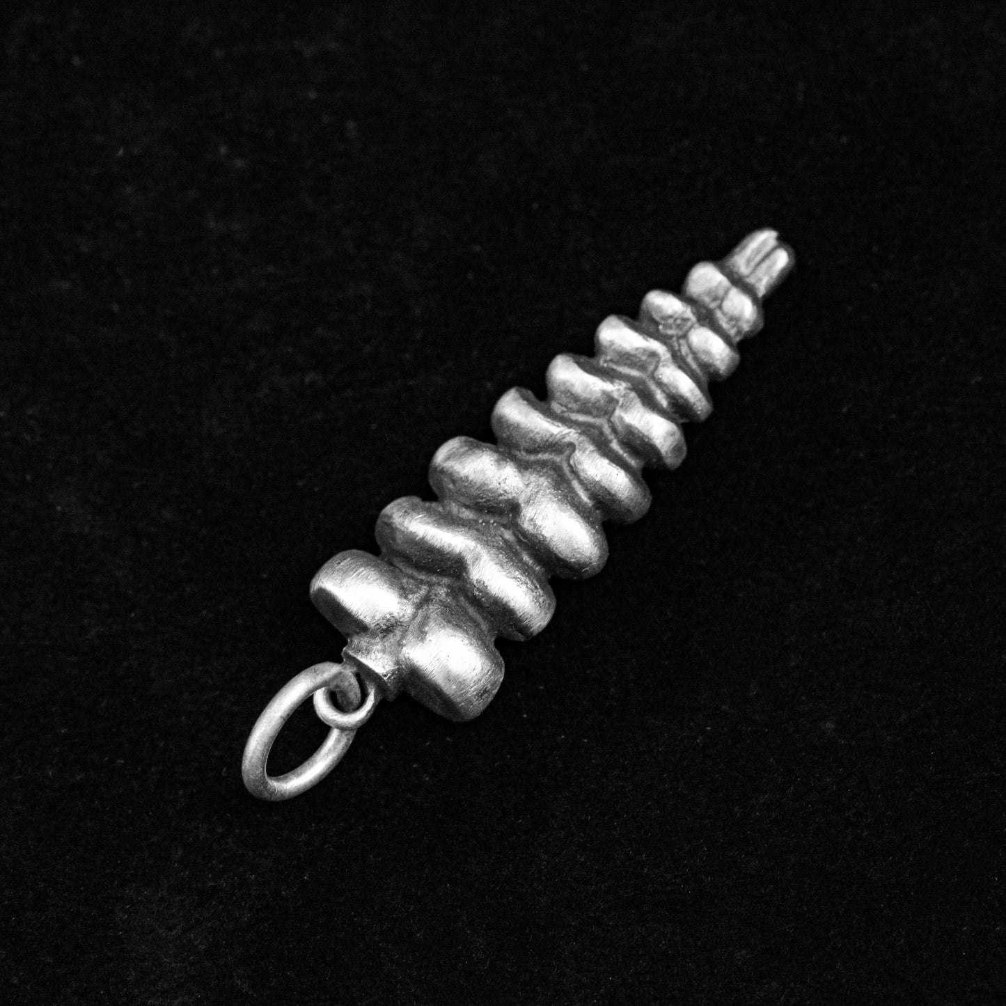 rattlesnake sterling silver pendant, silver necklace, silver bone, spine necklace, bone silver, handmade accessories spine silver jewelry