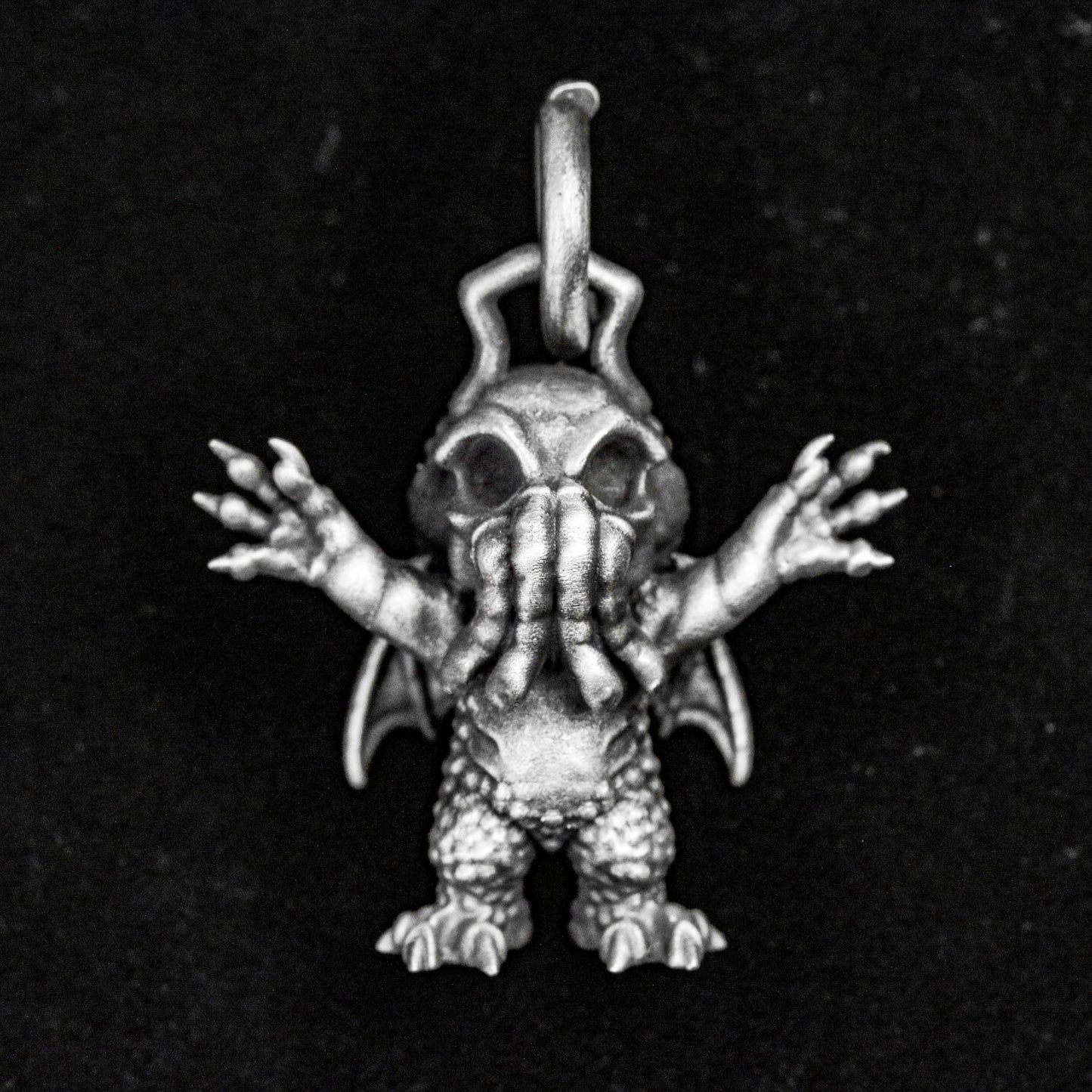 Little Cthulhu Pendant-Gothic Pendant-Handmade Cast Sterling Silver Gifts-Special Silver Gifts-Octopus Necklace-God's Call