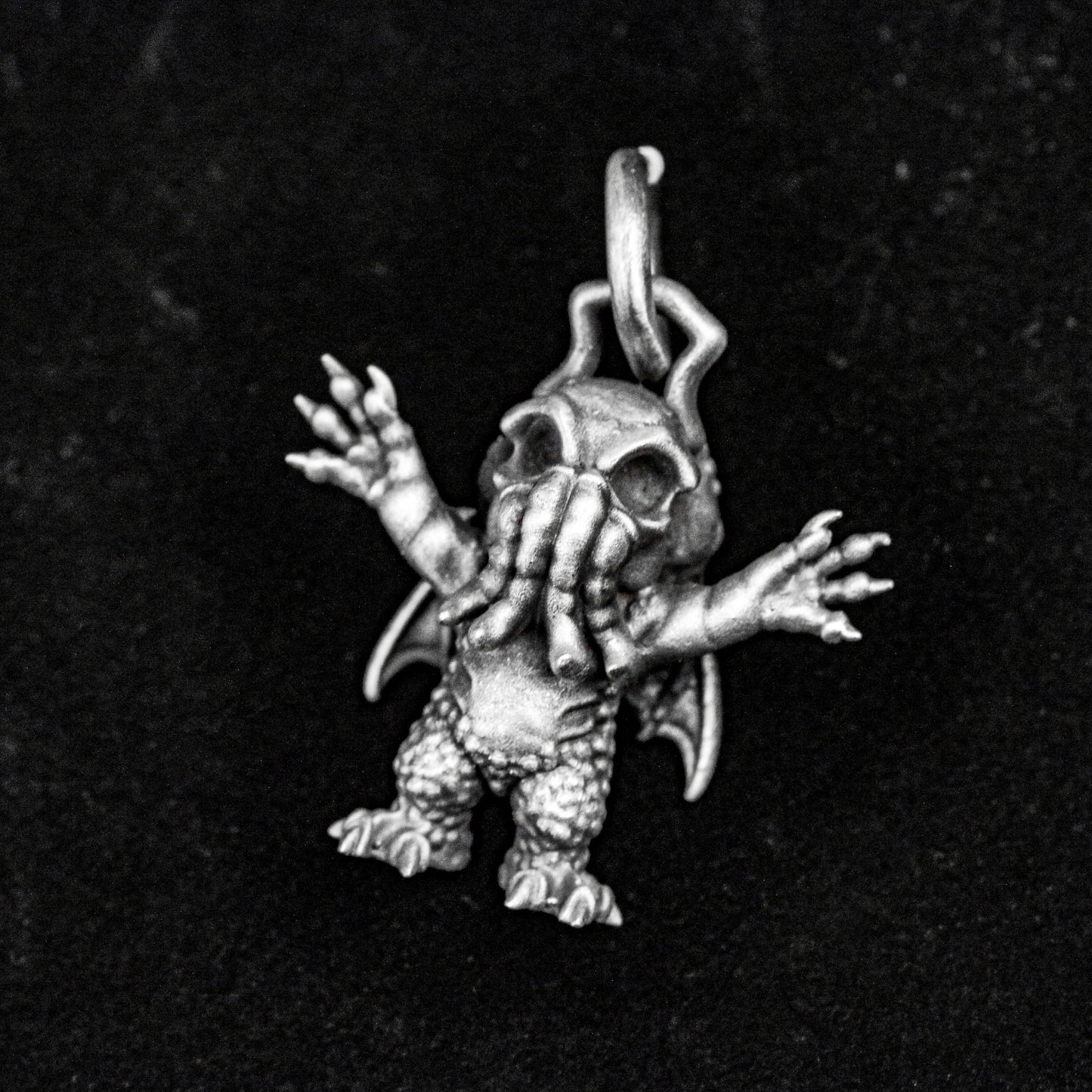 Little Cthulhu Pendant-Gothic Pendant-Handmade Cast Sterling Silver Gifts-Special Silver Gifts-Octopus Necklace-God's Call