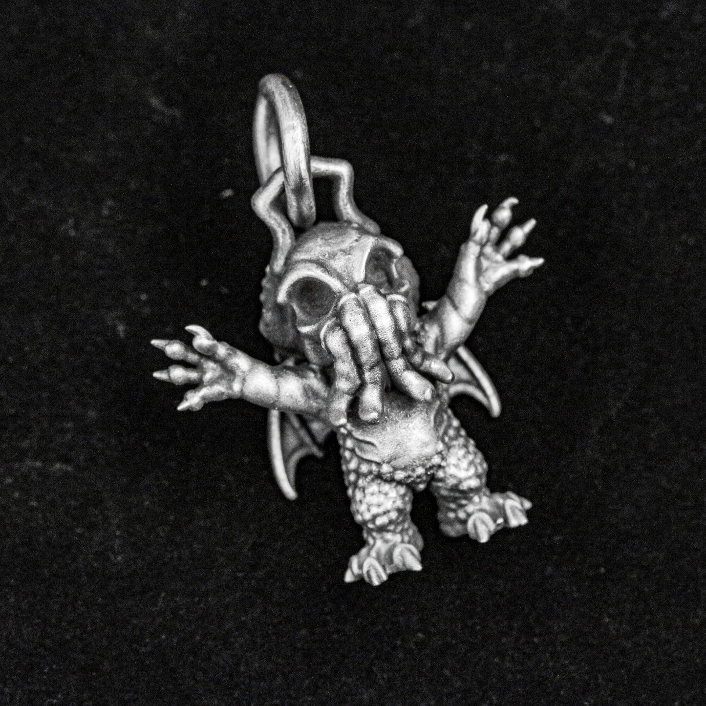 Little Cthulhu Pendant-Gothic Pendant-Handmade Cast Sterling Silver Gifts-Special Silver Gifts-Octopus Necklace-God's Call