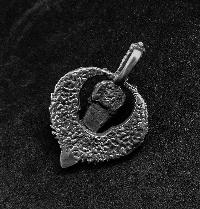 Dagger Pendant - Angel Wing Silver Pendant - Handmade Artisan Jewelry - Demon Necklace - Oxidized Men's Jewelry - Skull Silver Necklace