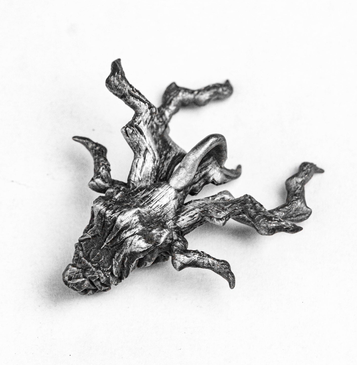 Deadwood Pendant - Wooden Dragon Necklace - Antique Silver Jewelry - Hand Carved Dragon - Silver Pendant - Silver Warrior Jewelry