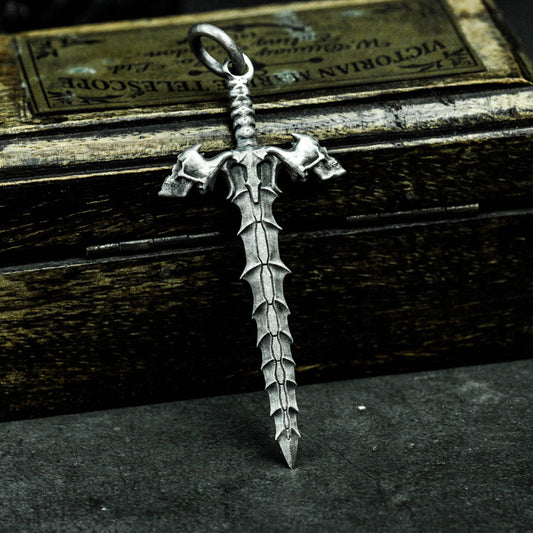 925 Sterling Silver Skull Cross Pendant Necklace, Skull Cross Pendant, Cross, Handmade