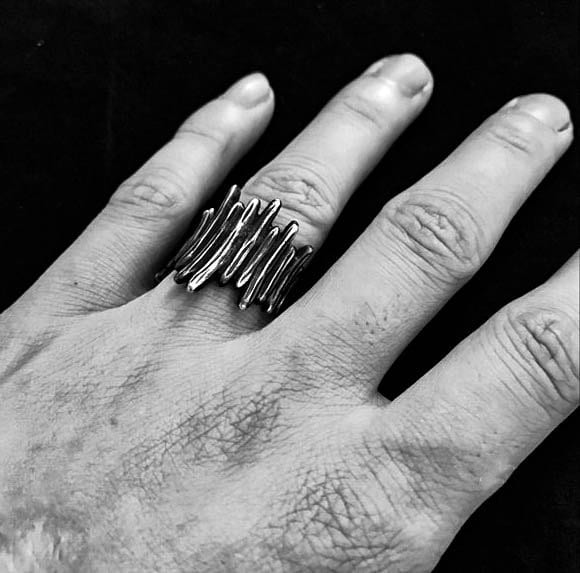 Deadwood Rings-Deadwood Jewelry-Gifts for Men-Handmade Oxidized Jewelry-Sterling Silver Jewelry