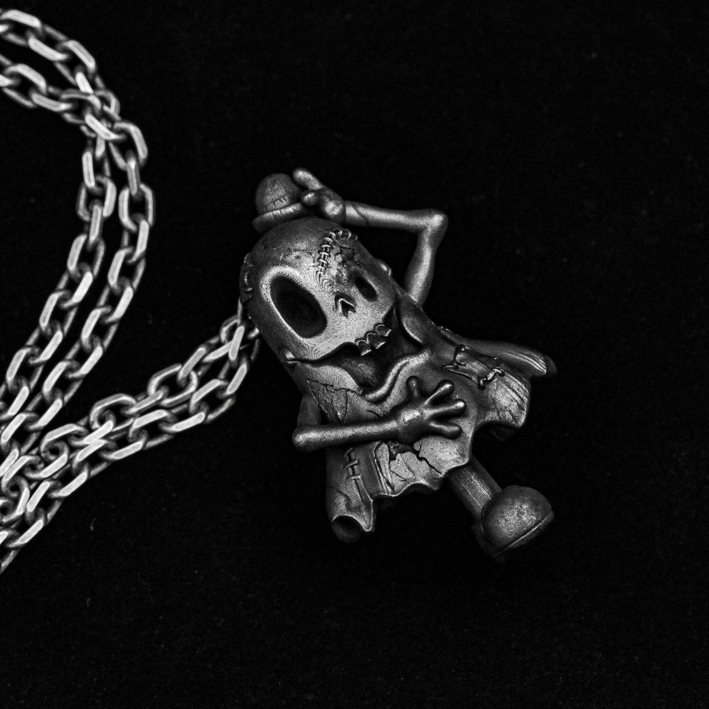 Smiley Face Symbol Necklace - Pendant for Men - Silver Pendant for Couples - Devil Necklace - Unisex Gifts - Oxidation Jewelry