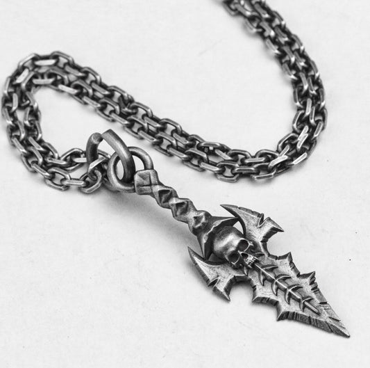 Dagger Pendant - Pointed Knife Necklace - Silver Dagger Pendant - Antique Silver Jewelry - Gothic Gifts - Sword Necklace
