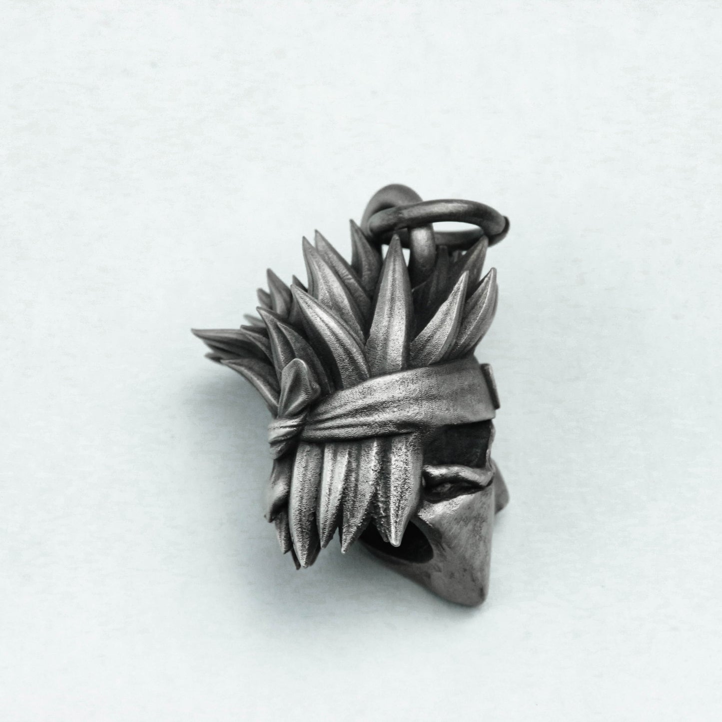 925 silver ninja pendant, Japanese samurai jewellery, warrior pendant katana necklace