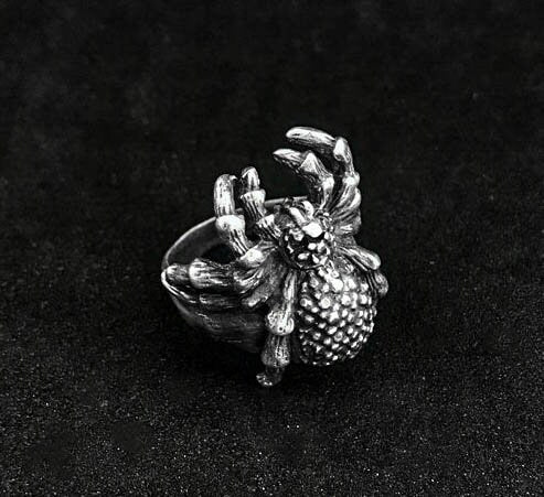 Spider Ring - Gift For Him - 925 Sterling Silver - Hand Cast Jewelry - Rings For Men - Vintage Creative Jewelry