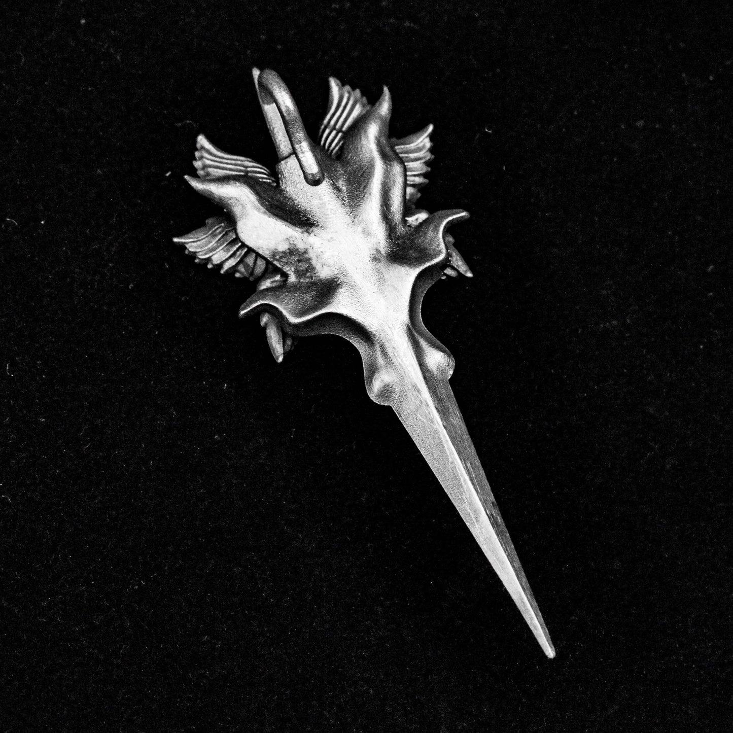 Seraphim Pendant - Angel Wings Pendant - Demon Necklace - Memorial Gift - Witch Gift - Fallen Angel Pendant - Nude Artwork