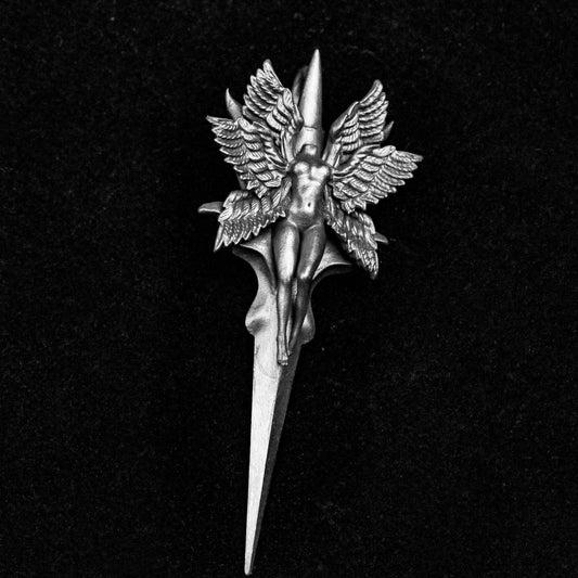 Seraphim Pendant - Angel Wings Pendant - Demon Necklace - Memorial Gift - Witch Gift - Fallen Angel Pendant - Nude Artwork