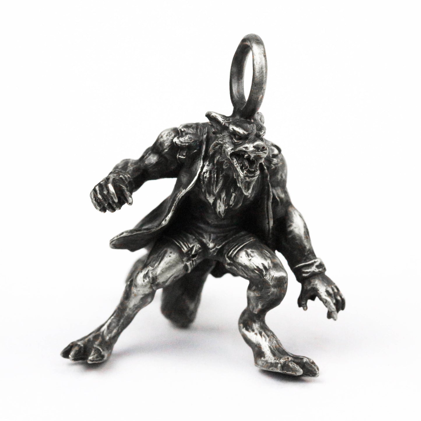 Werewolf pendant,Personalized gift, jackal, animal jewelry,Orc Pendant, Wolf Necklace, Men's Brass Handmade Jewelry