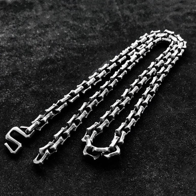10mm angular necklace-silver chain-silver pendant-silver necklace-men's silver chain-adjustable size jewelry.