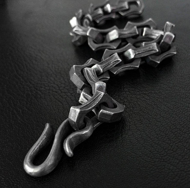 European and American 12mm Too Angle Bracelet - Silver Bracelet - Personalized Jewelry - Silver Men's Bracelet - Gift for Minimalists.