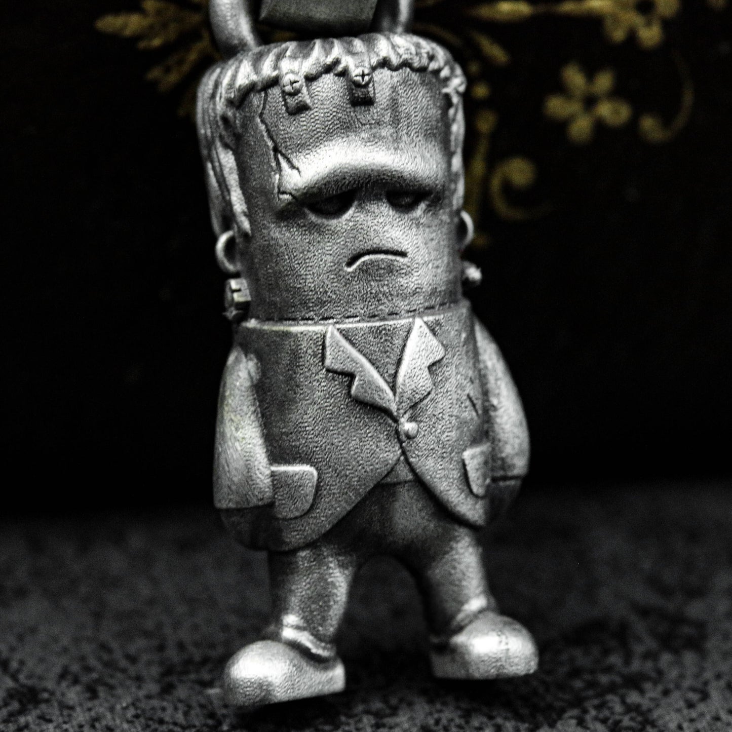 Q-Style Sci-Fi Character Pendant - Artisan Silver Custom Gift Necklace
