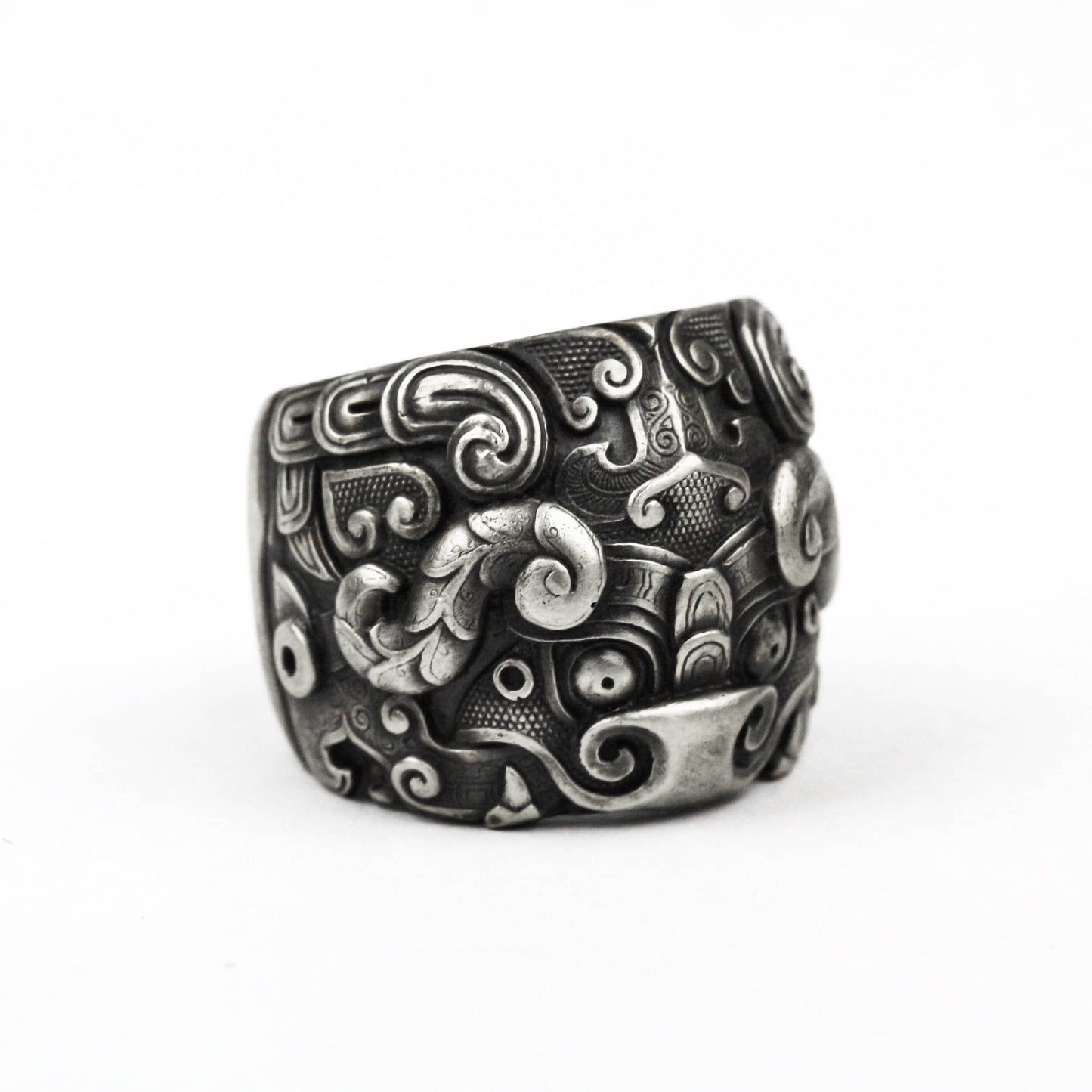 Tang Lion Ring,Chinese Dragon Ring,Brave Jewelry,Buddhist Holy Beast Ring,Silver Foo Dog Ring,925 silver brass handmade custom jewelry