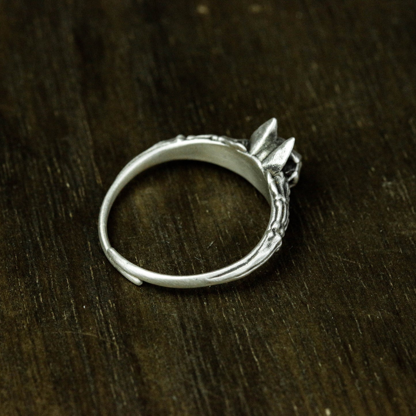 Cat Skull Silver Ring, Cat Ring, 925 Sterling Silver Ring, Fierce Skull Ring - Handmade