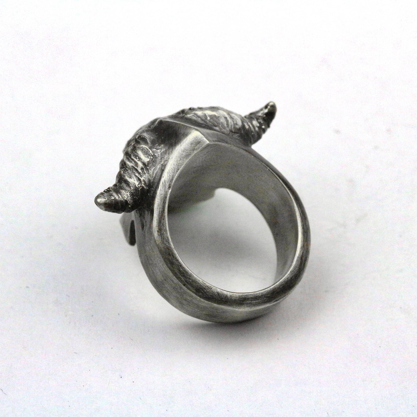 925 silver Satan ring, ram skull ring, sheep skull ring, antelope skull ring, horned skull ring, shield skull ring, brass handmade jewelry