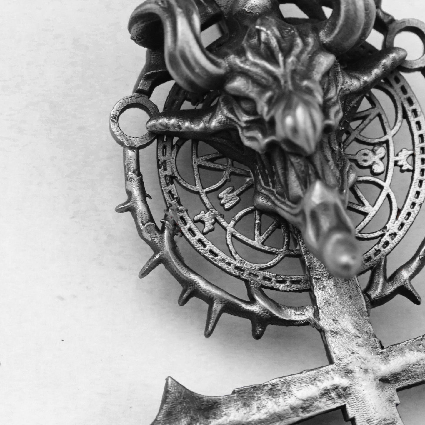 925 silver goat head trident Poseidon pendant, trident necklace, sailor pendant, gift for sailors, sailor pendant, trident amulet