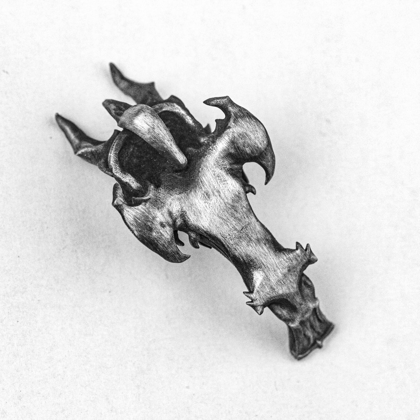 Wisdom Prajna Ghost Face Pendant-Ghost Roaring Pendant-Human Skull Wisdom Gift-Oxidized Silver Jewelry-Wizard Jewelry-Gift For Him