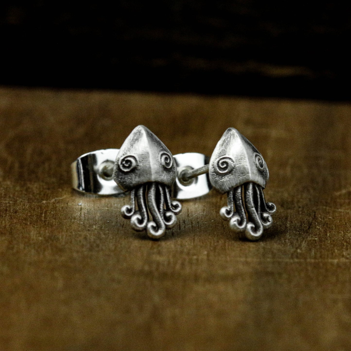 925 sterling silver Cthulhu earrings, tentacle earrings, sea animals, octopus earrings - Handmade