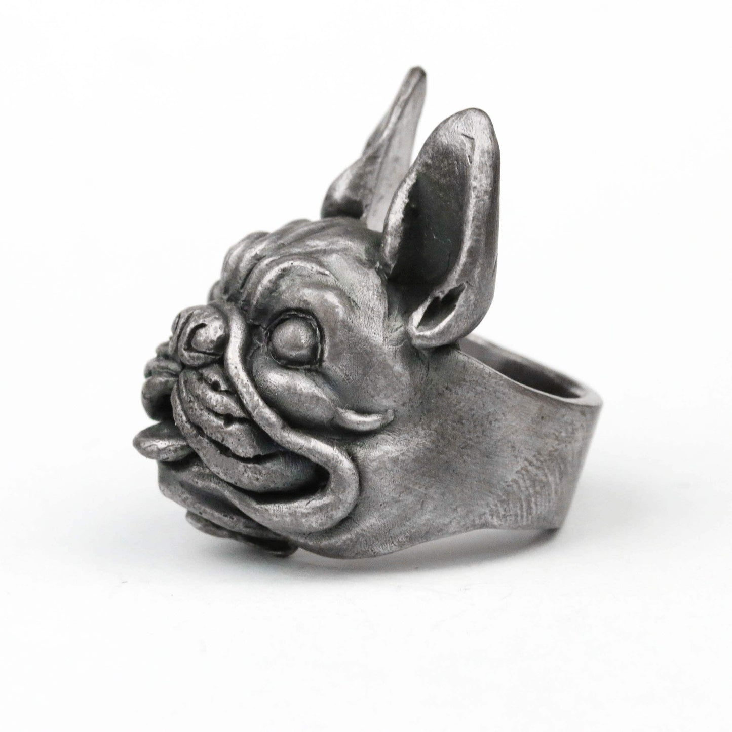 925 silver dog ring French fighting dog ring, mangy dog ring, French pet dog ring, dog ring, brass handmade jewelry
