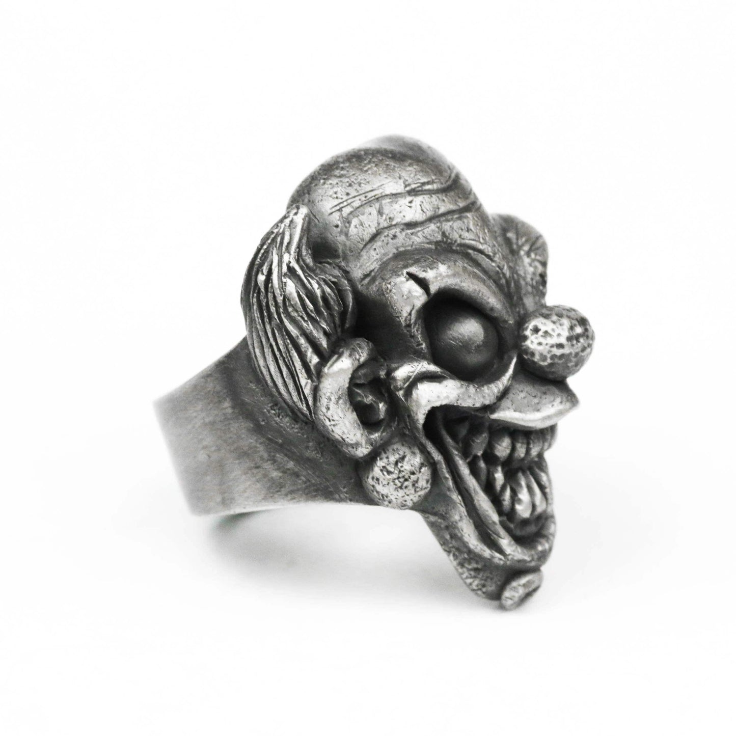 925 silver skull ring,big mouth ring,The Lord of the Dead Forest Ring,Japanese retro mythological figure, Brass handmade jewelry