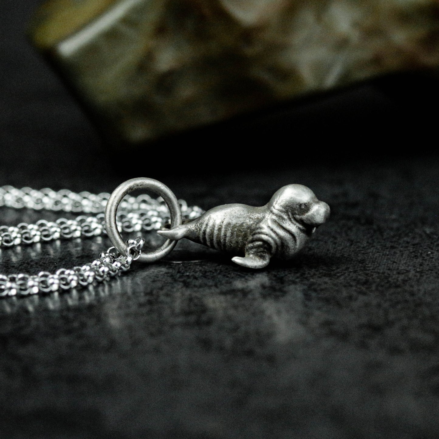 925 sterling silver walrus pendant necklace, marine pendant, marine animal, animal lover gift, gift for best man