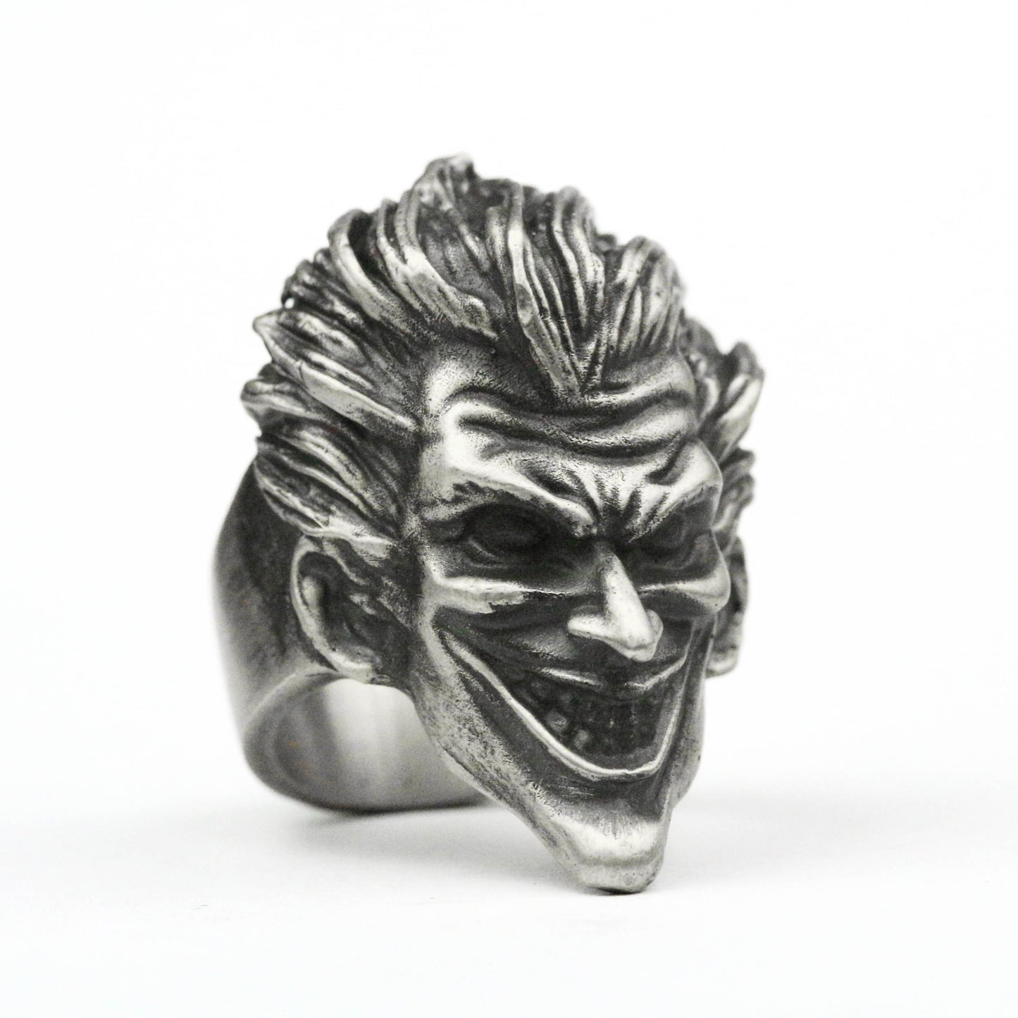 Brass Trickster Character Ring - Steampunk Circus Inspired Artisan Jewelry