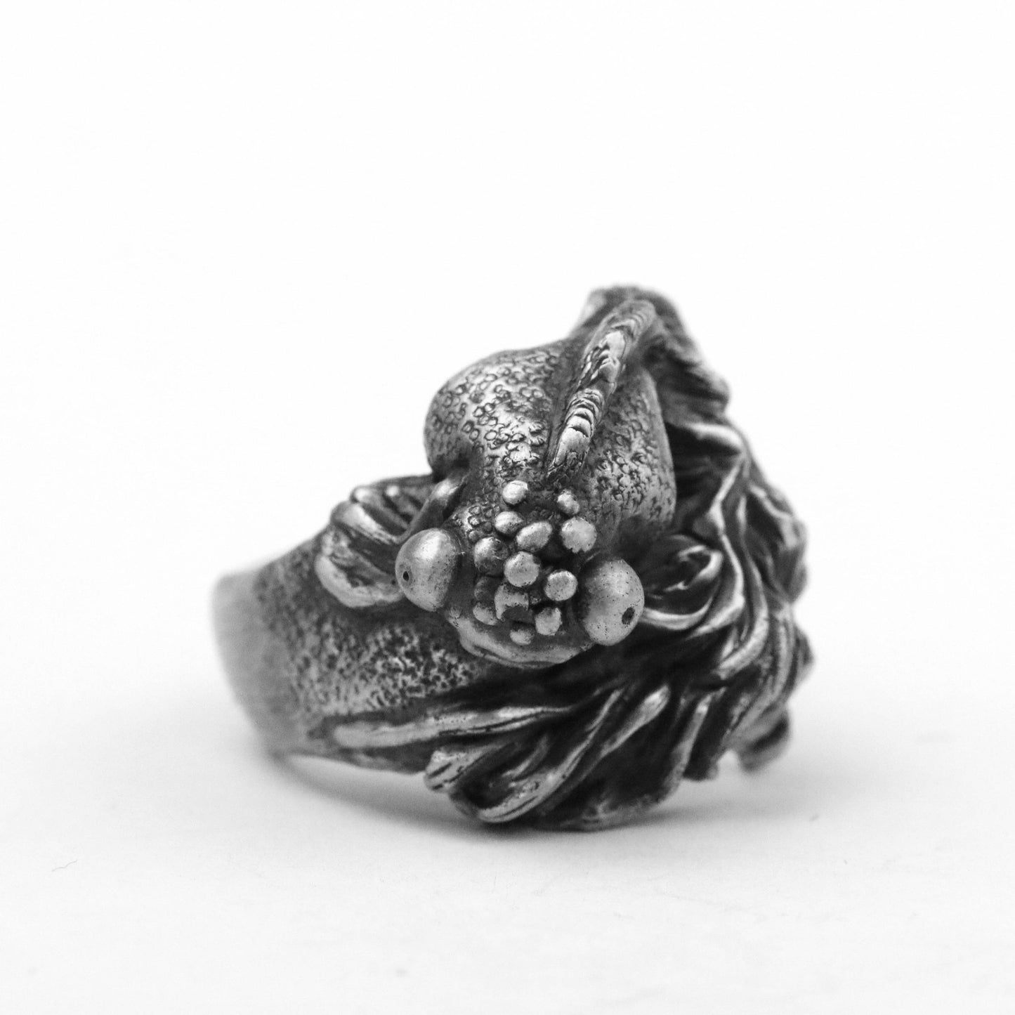 925 silver Big Eye Goldfish Ring Japanese Carp Koi Fish Tattoos, Unique Wedding Band Rings, koi ring fish ring,Gift for Fisherman