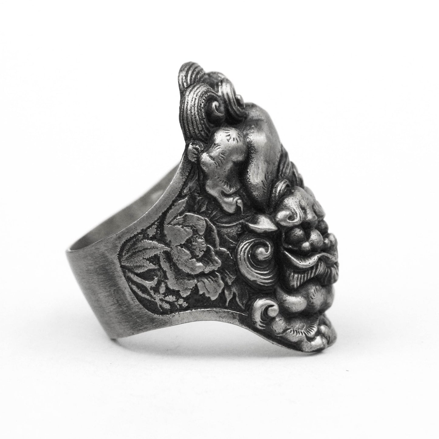 925 silver holy lion ring,traditional lion vintage totem ring, patron saint beast ring,Lion King fights for Hegemony Courage Ring