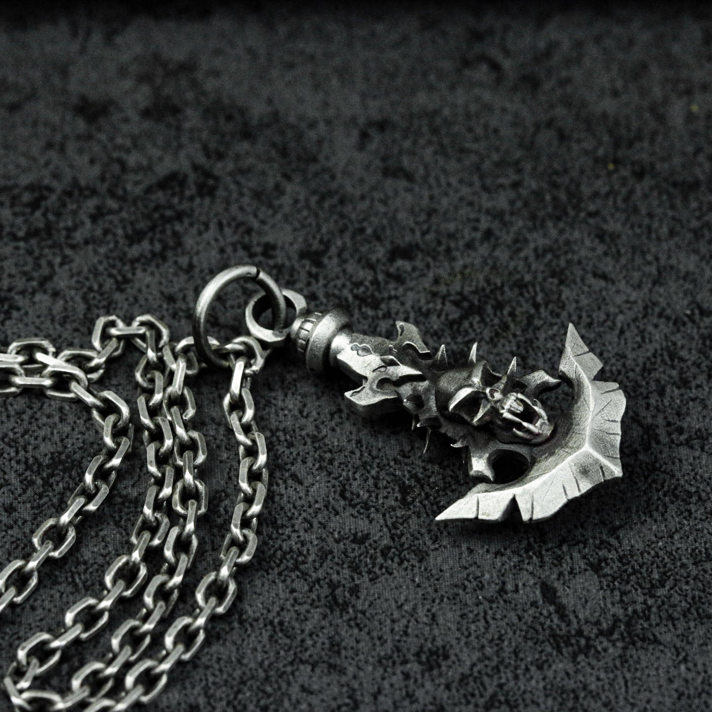 925 Sterling Silver Anchor Skull Necklace, Skull Anchor Pendant for Men, Nautical Jewelry, Surfer Necklace, Christmas Gifts for Him