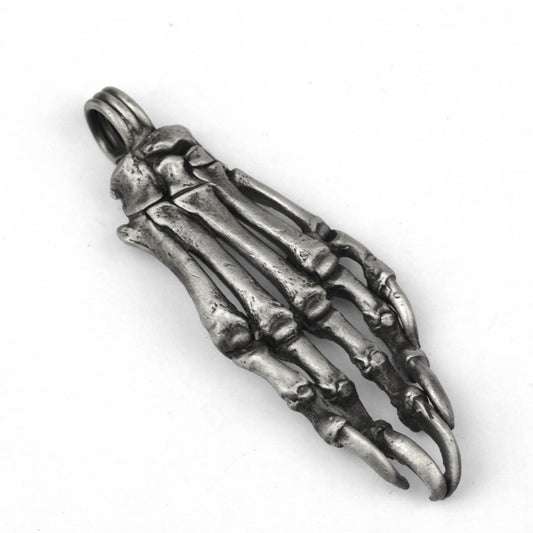 925 silver Hand bone pendant, skeleton hand pendant, human anatomy jewelry, brass handmade jewelry