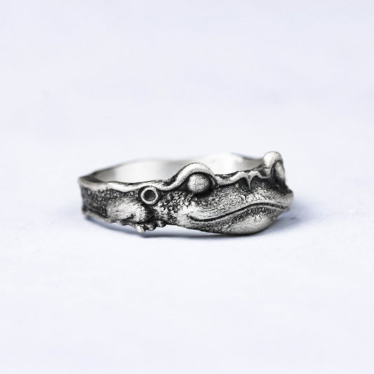 925 silver Frog prince copper ring jewelry, brass ring frog couple personality froschkönig frosch jewelry handmade custom jewelry