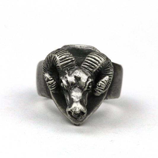 925 silver aries men's ring, rams head silver men's ring, zodiac bohemian men's ring, animal silk men's jewelry, men's ring Ram ring