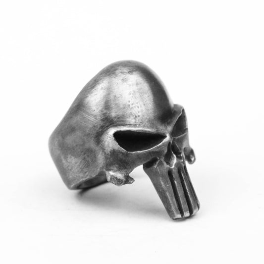 Artisanal Skull Signet Ring - Unisex 925 Sterling Silver & Brass Heirloom Jewelry