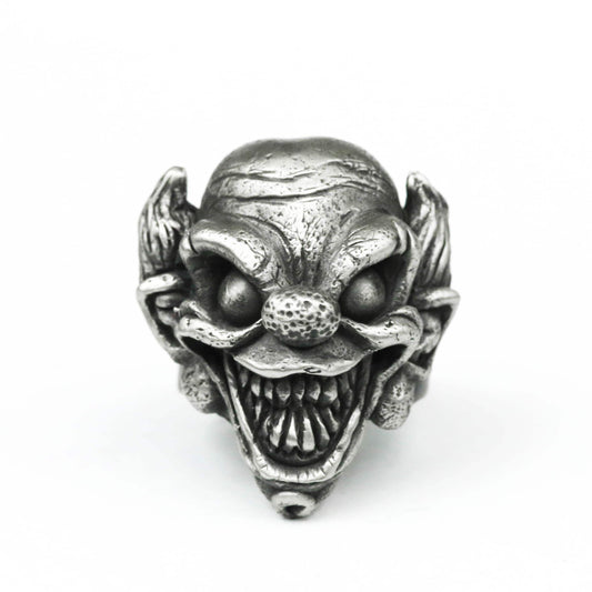 925 silver skull ring,big mouth ring,The Lord of the Dead Forest Ring,Japanese retro mythological figure, Brass handmade jewelry