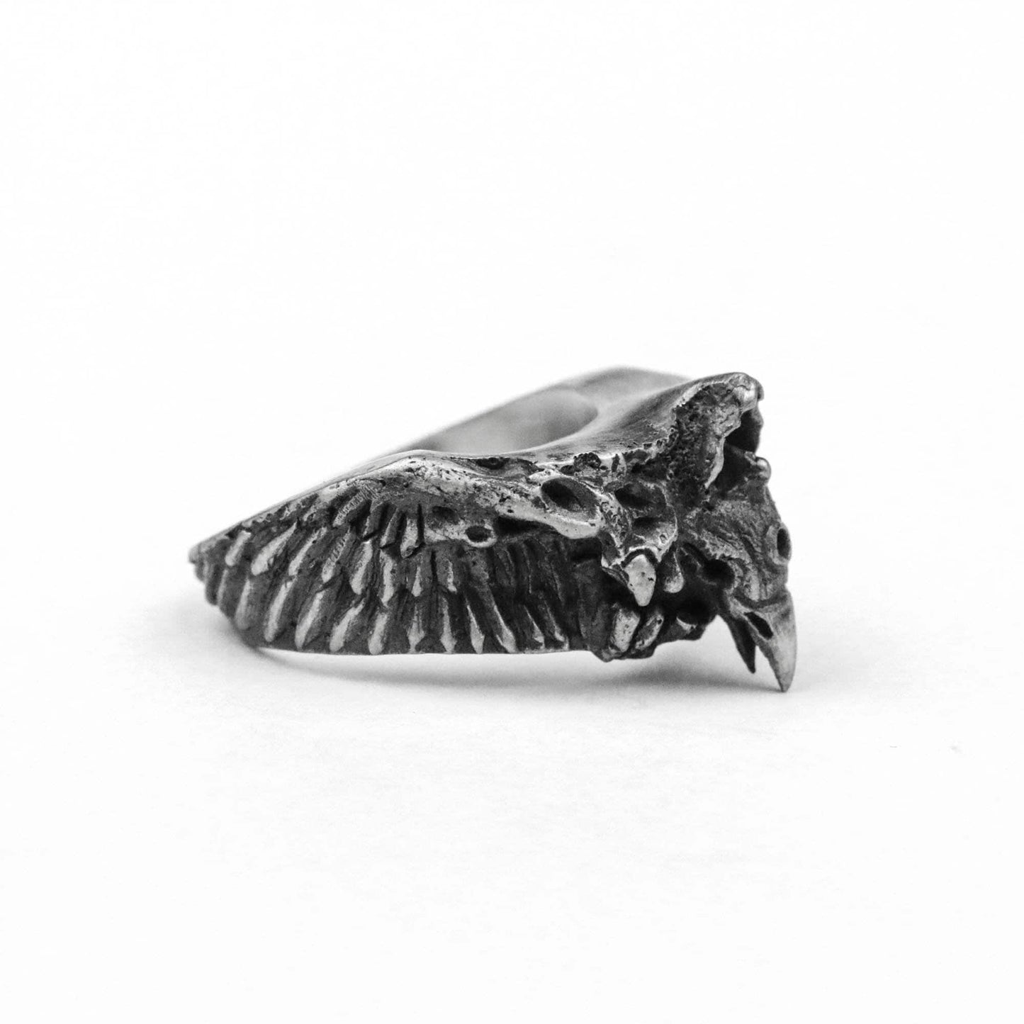 Crow Ring Brass Pointed Beak Ring retro Eagle Beak Ring Skull Ring Punk Popular Ring Domineering head deer handmade jewelry