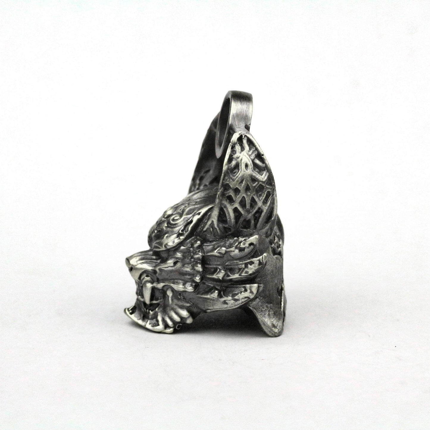 925 silver Japanese Samurai Helmet Pendant, Harajuku Spiked Knight Helmet Pendant, Spike Pendant, Demon Knight Necklace Handmade Jewelry