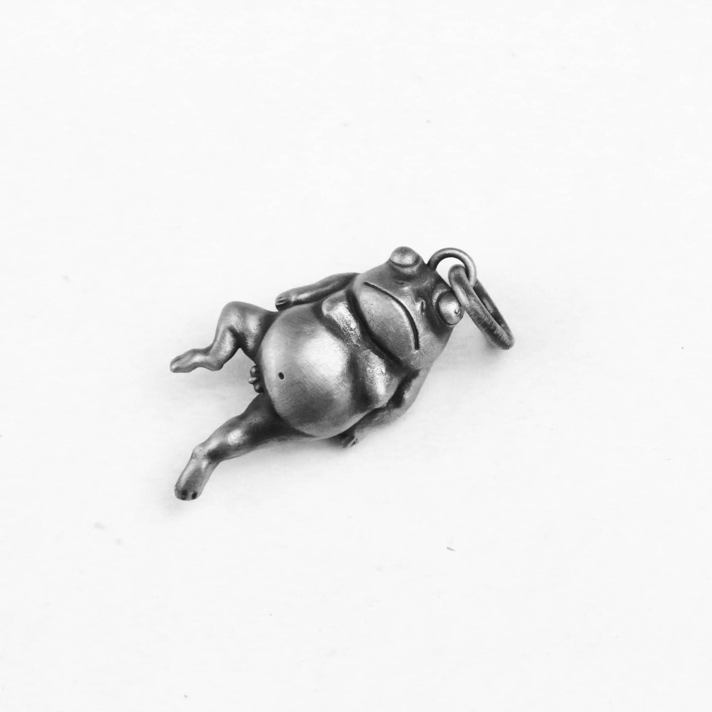 925 Silver Frog Necklace, Lucky Frog Pendant, Sterling Silver Toad Necklace, Amphibian Frog Lover Gift froschkönig frosch jewelry
