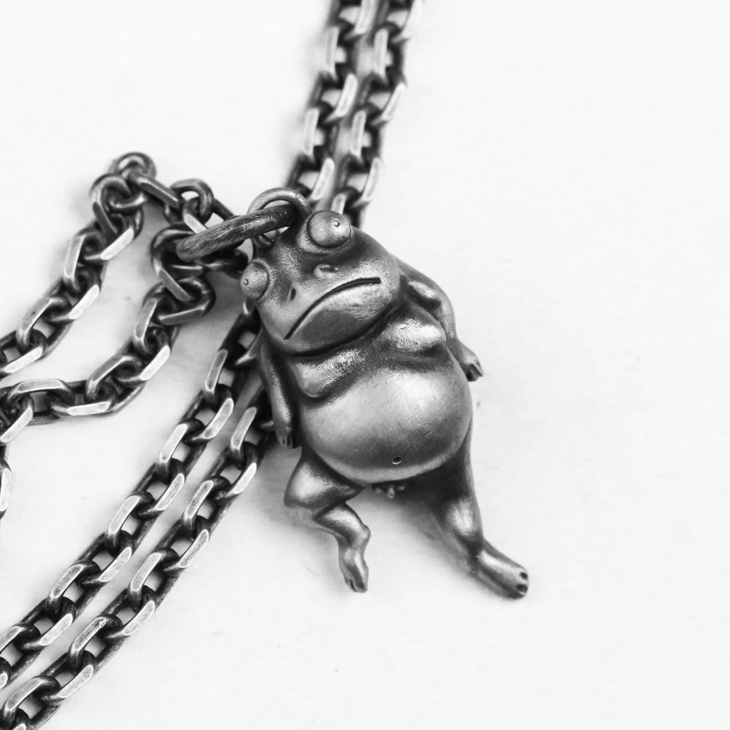 925 Silver Frog Necklace, Lucky Frog Pendant, Sterling Silver Toad Necklace, Amphibian Frog Lover Gift froschkönig frosch jewelry