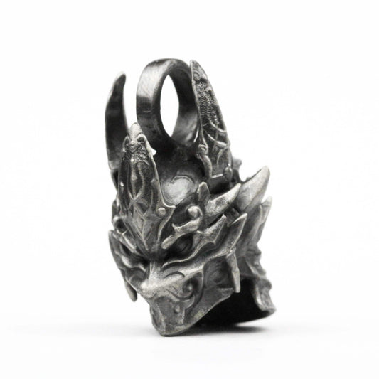 925 silver samurai helmet pendant,Japanese Harajuku style spiked knight helmet pendant, brass pendant vintage brass handmade custom jewelry