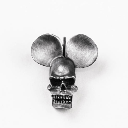 Gothic Rodent Mouse Skull 925 Silver/Brass Pendant Necklace Big Ear Skull Fantasy Jewelry