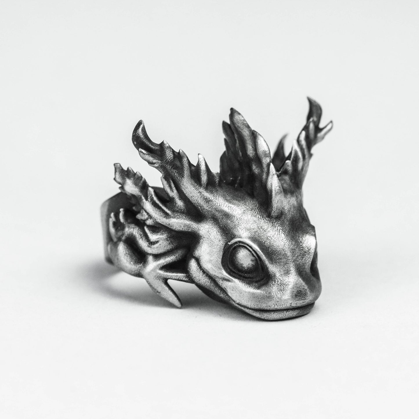 925 silver Axolotl Ring, Salamander, Water Lizard, Stacking Ring, Tiny Axolotl